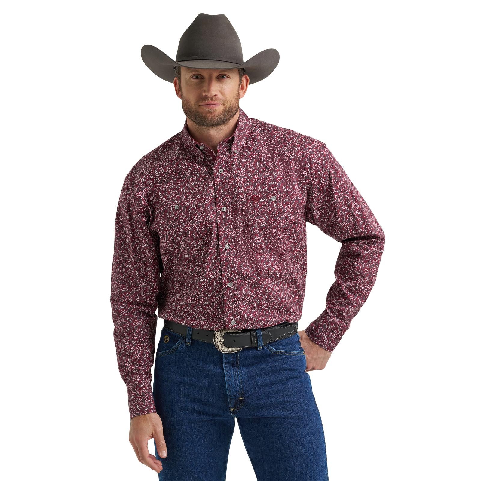 Wrangler® George Strait Collection Two Pocket Long Sleeve Shirt