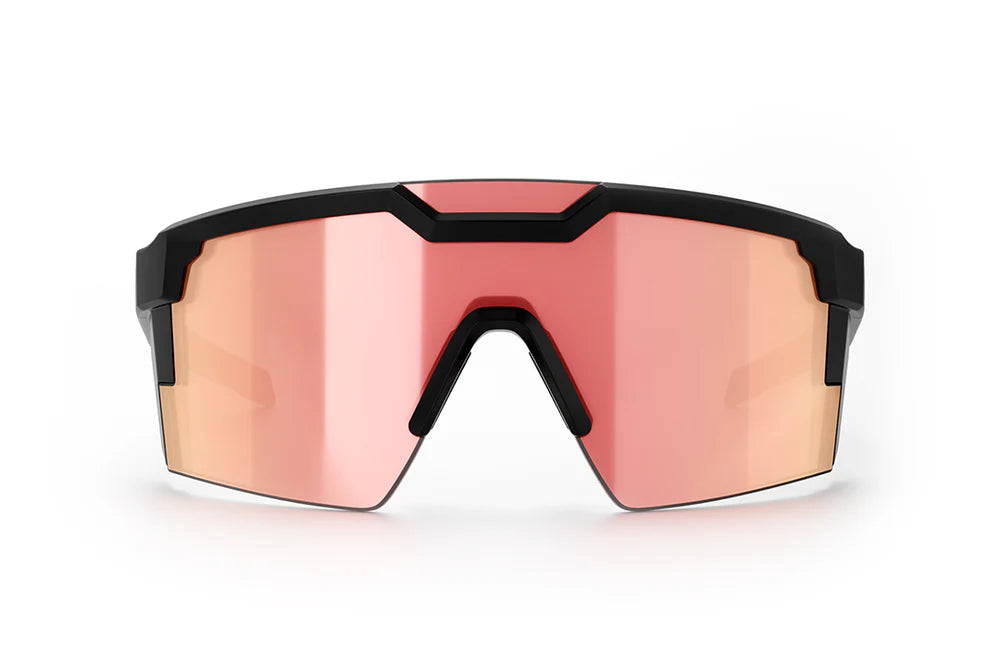 HEATWAVE® - Future Tech Sunglasses: Black Frame Rose Gold Z87+