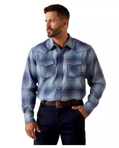 Ariat FR Retro Fit Snap Long Sleeve Button Up Shirt