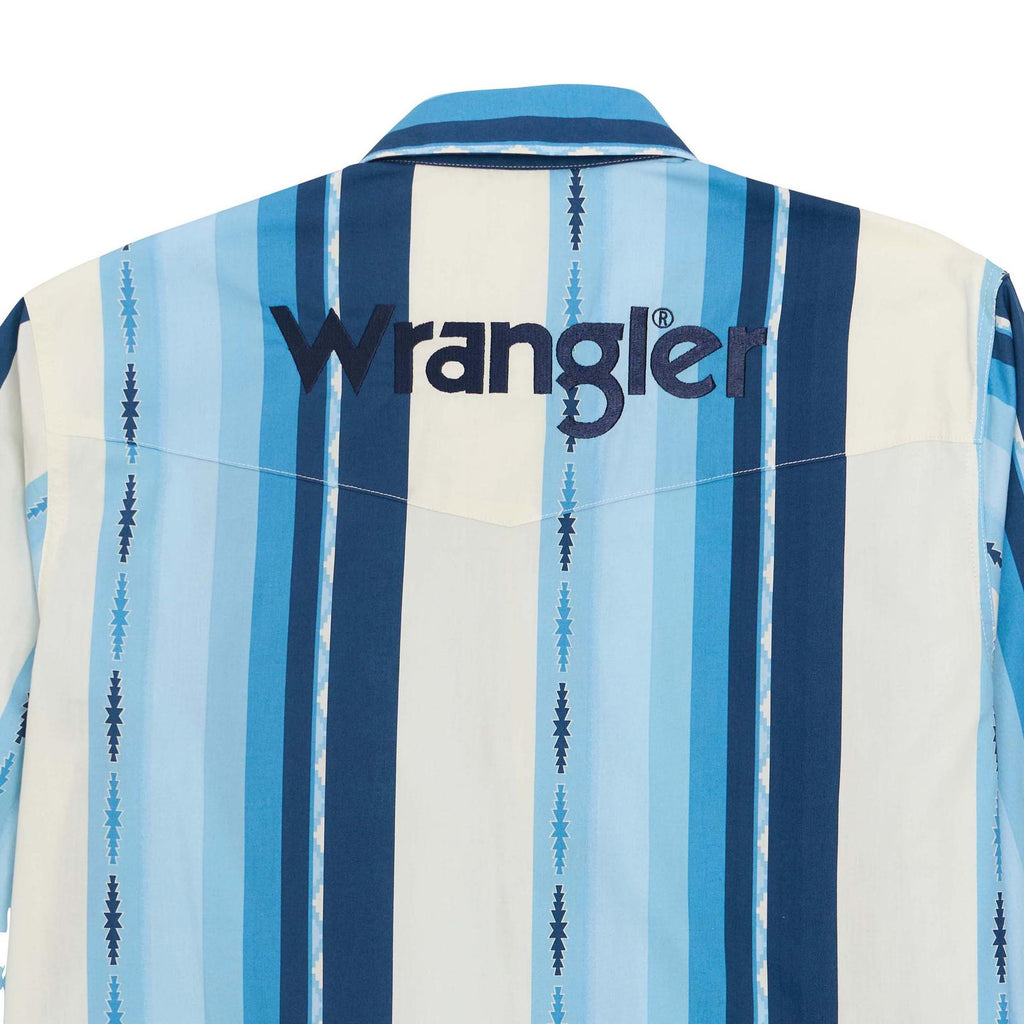 Wrangler® Long Sleeve Logo Shirt - Blue Multi