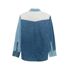 Wrangler Vintage Inspired Brushpopper Long Sleeve Shirt - Denim Color Block