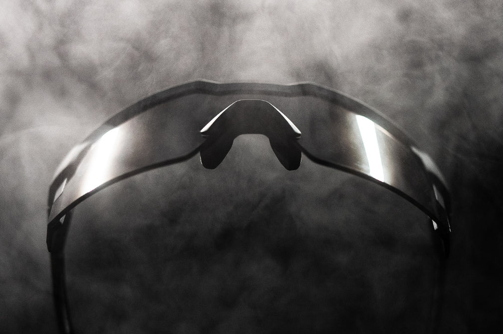 HEATWAVE® - Future Tech Sunglasses: Black Frame Anti Fog Black Lens Z87+