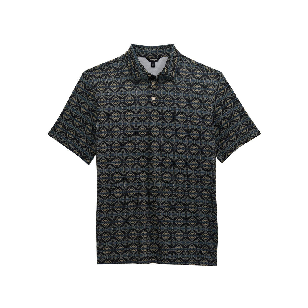 Wrangler® Performance Polo Shirt - Regular Fit - Jet Black Checotah