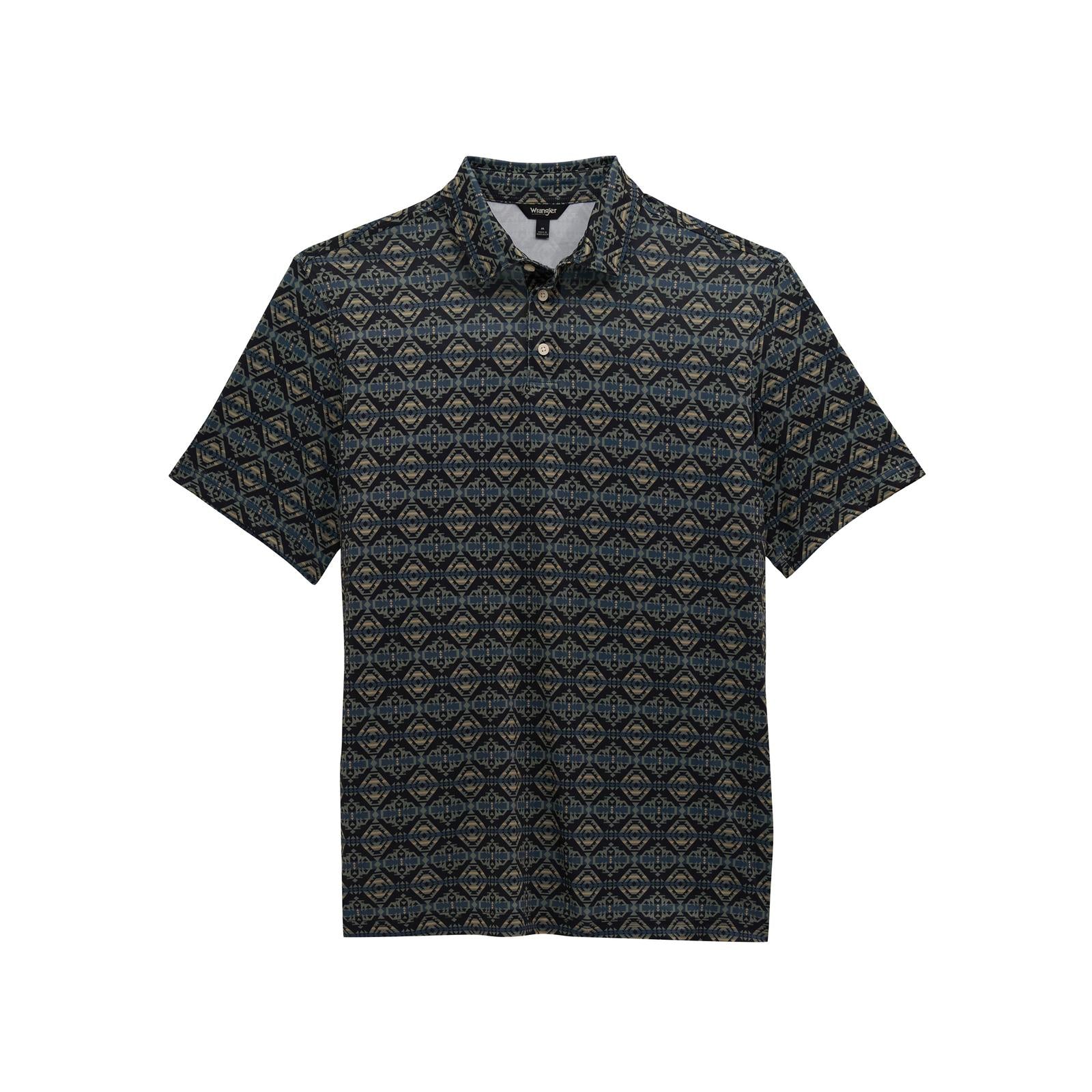 Wrangler® Performance Polo Shirt - Regular Fit - Jet Black Checotah