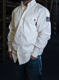 FR Pearl Snap Work Shirt - Phantom White